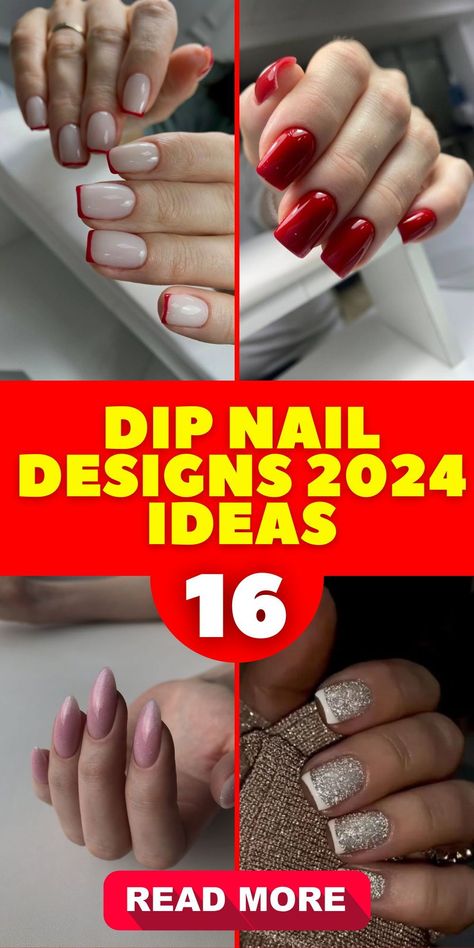 Achieving stunning dip nail designs 2024 doesn't have to be complicated. Opt for simple short dip powder nails with a French tip twist. Create a classic and elegant look with dip nails that combine red and white for timeless beauty. These dip powder nails are easy to DIY and suitable for various occasions.