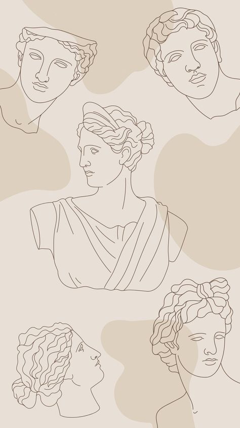 Greece Sculpture, Phone Wallpaper Template, Ancient Greece Aesthetic, Aesthetic Greek, Aesthetic Greece, Wallpaper Template, Mughal Art Paintings, School Creative, Free Aesthetic