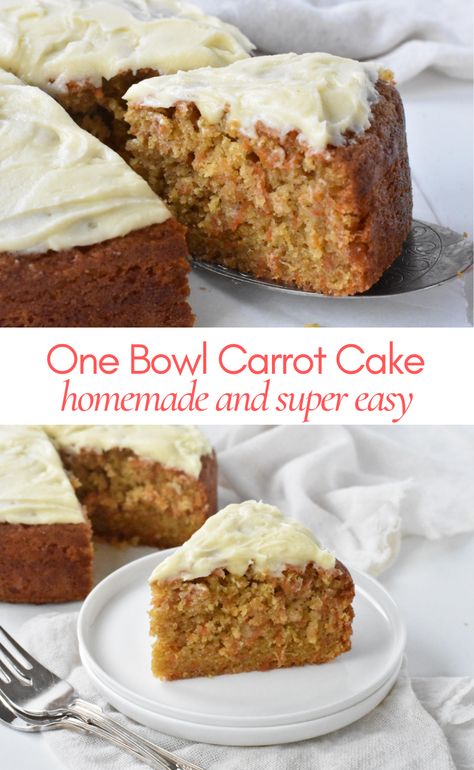 One Bowl Carrot Cake, Carrot Recipes Dessert, Carrot Cake Recipe Homemade, Carrot Cake Recipe Easy, Easy Carrot Cake, Cream Cheesecake, Best Carrot Cake, Carrot Cake Recipe, Carrot Recipes