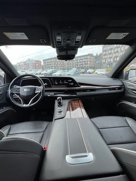 Cadillac Escalade Interior, Escalade Interior, Cadillac Interior, Escalade V, Black Cadillac, Vision Board Book, Escalade Esv, Insta Profile, Future Cars