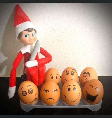 Elf On The Shelf Eggs, Funny Elf On The Shelf, Easy Elf On The Shelf, Easy Elf, Home Classroom, Awesome Elf On The Shelf Ideas, Elf Activities, Elf Antics, Elf On The Shelf Ideas