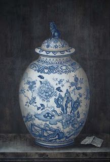 the style saloniste: Beautiful Obsession: California decorative artist Michael Dute in Berlin Ginger Jar Painting, Art Interiors, White Ginger Jars, Blue And White Chinoiserie, Blue White Decor, Blue Transferware, Chinese Vase, White Pottery, Blue Pottery