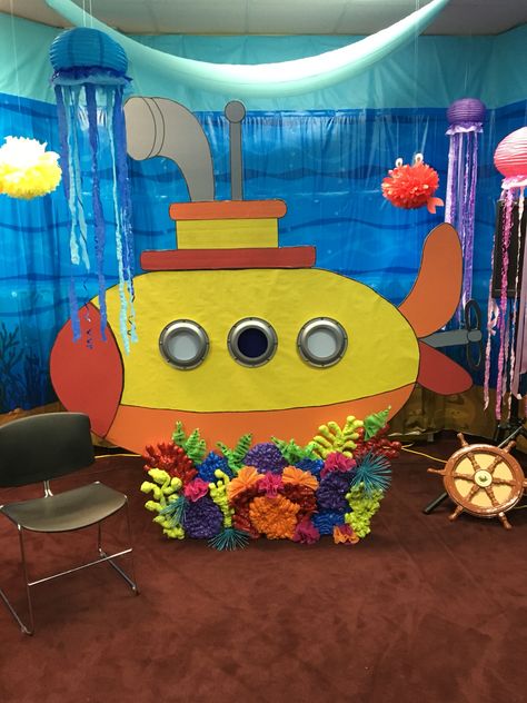 Lifeway VBS  Submerged Submarine Vbs Ocean Theme, Submerged Vbs, Ocean Vbs, Ocean Craft, Ocean Theme Crafts, Craft For Preschool, Ocean Theme Preschool, Under The Sea Crafts, Under The Sea Decorations