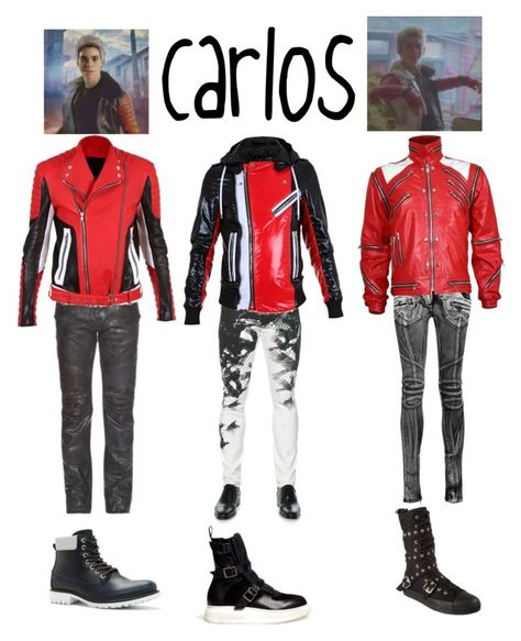 "Disney Descendants~Carlos Inspired" by jmsmith462 on Polyvore featuring Balmain, Dsquared2, Demonia, Alexander McQueen and ALDO Descendants Fashion, Descendants Carlos, Carlos Costume, Carlos Descendants, Descendants Clothes, Disney Character Outfits, Descendants Costumes, Descendants 2, Geek Clothes