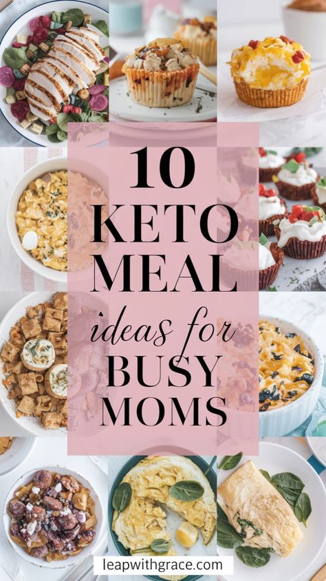 Eating keto but short on time? 🥓🥑 These 10 lazy keto meals for busy moms are quick, easy, and low-carb! From one-pan dinners to no-fuss meal prep ideas, these simple keto recipes will help you stay on track without spending hours in the kitchen! Lazy Keto Dinner, Lazy Keto For Beginners, Lazy Keto Breakfast Ideas, Lazy Keto Breakfast, Easy Lazy Keto, Lazy Keto Meals, Meals For Busy Moms, Simple Keto Recipes, Keto Meal Ideas