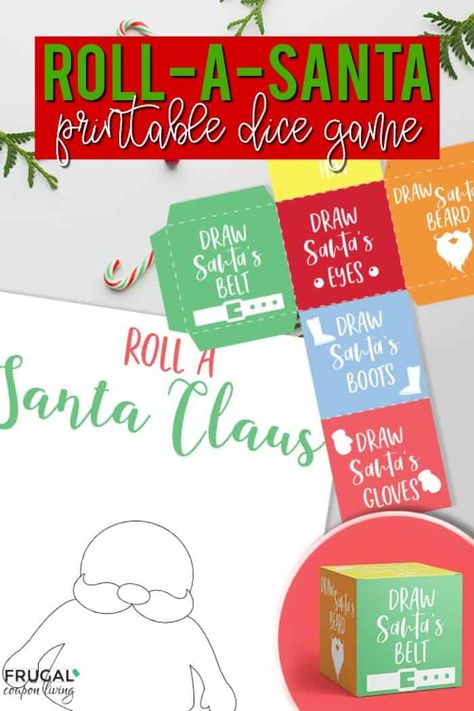 Roll a Santa Dice Game Printable and How to Play Directions. #FrugalCouponLiving #rollasanta #printable #printables #freeprintable #freeprintables #christmas #christmasprintables #rolla #gamesforkids #printablegamesforkids #kidsprintables #christmasgames #classroomgames Gloves Drawing, Santa Games, Christmas Printable Activities, Thanksgiving Cornucopia, How To Draw Santa, Santa Template, Printable Games For Kids, Christmas Eve Traditions, Christmas Decorations Garland