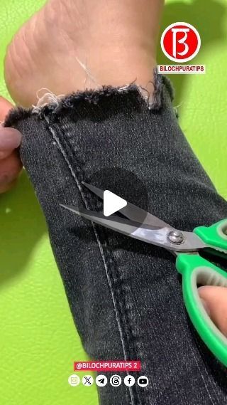 Rihan on Instagram: "There is no need to cut the pants when they are too long #learn to try quickly #sewing tips  Follow my page @bilochpuratips2 Follow my page @bilochpuratips2 .  .  .  .  .  . #sewing #sewingdiy #costura #fashion #bilochpuratips2 #sewinglove #sewingmachine #sewingtutorial #tutorial #rihanshahidkhan #bilochpuratips  @rihanshahidkhan" Dress Pants Too Long Hack, Adding Length To Jeans, Needle Threading Hacks, How To Cut Pants, Sewing Alterations Tips And Tricks, How To Sew Jeans, How To Cut Jeans That Are Too Long, Sewing Hacks Jeans, Sewing Hacks Alterations