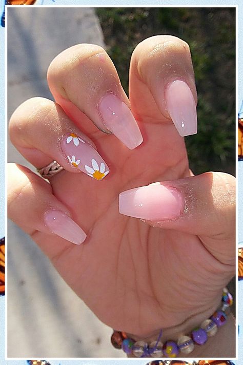 Summertime Nails - No time to search for the items you're looking for? Check out Amazon.com now! Sunflower Nail Ideas Acrylic, Spring Sunflower Nails, Almond Nails Sunflower, Sunflower Design Nails, Sunflower Almond Nails, White Nails With Sunflower Design, Sunflower French Tip Nails, Pink Sunflower Nails, White Sunflower Nails