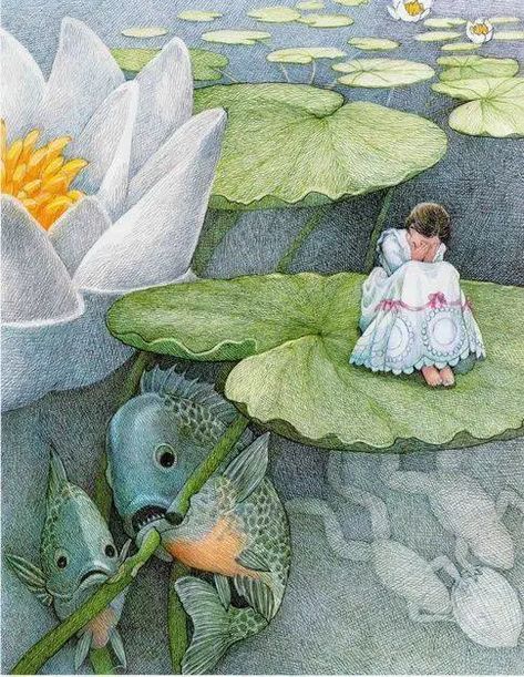 Making Use Of The Miniature In Storytelling - Slap Happy Larry Susan Jeffers, Storybook Art, Tom Thumb, Childrens Books Illustrations, Fairytale Illustration, Hans Christian Andersen, Children's Book Illustrations, Flower Fairies, Fairytale Art