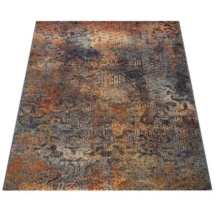 World Menagerie Muskingum Flatweave Copper Rug | Wayfair.co.uk Brown And Blue Rug, Rust Area Rug, Abstract Orange, Floor Covering, Living Environment, Abstract Rug, Copper Color, Blue Area Rugs, Floor Coverings