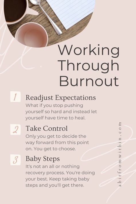 Three ways you can start to feel better after feeling burnt out for so long. Everyone wants an overnight solution with burnout, but it's going to take time. Readjust your expectations, take control, and remember that all progress happens in steps, even baby steps. Things To Do When Feeling Burnt Out, What To Do When You Feel Burnt Out, Feeling Burnt Out Quotes, Burnt Out Quotes, Burnt Out, Burnout Quotes, Burnout Recovery, Feeling Burnt Out, Wellness Resources