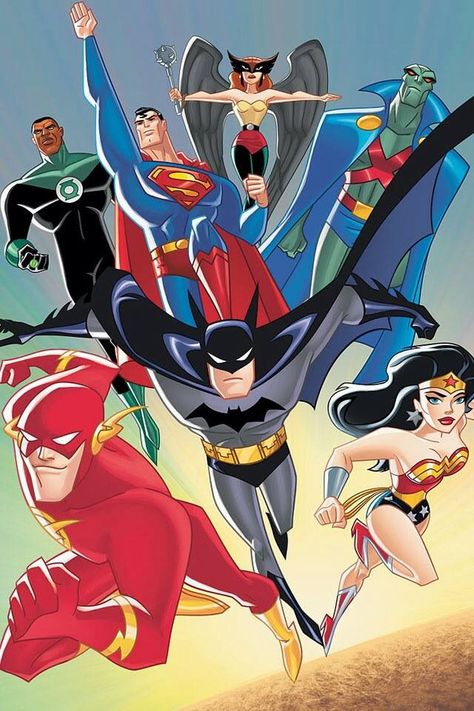 Assistia isso todo dia! Justice League Animated, Comics Illustration, The Justice League, Justice League Unlimited, Univers Dc, Justice League Of America, Bruce Timm, Batman The Animated Series, Arte Dc Comics