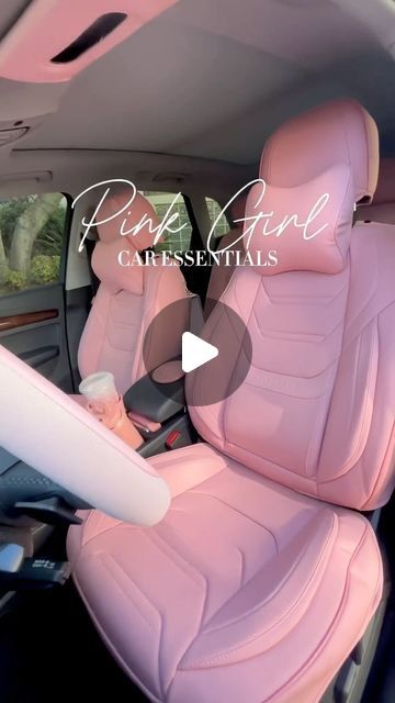 Pink Car Interior Accessories, Decorating My Car Interior, Girl Car Essentials, Decorating My Car, Car Interior Decor Aesthetic, Aesthetic Car Inside, Car Accessories For Girls Interior, Pink Car Interior, Truck Interior Accessories