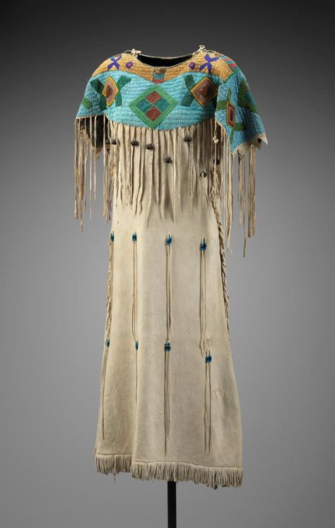 Buckskin Dress, American Indian Clothing, American Plains, Womans Dress, Native American Dress, Native Artwork, Native American Decor, Native American Regalia, Dress With Fringe