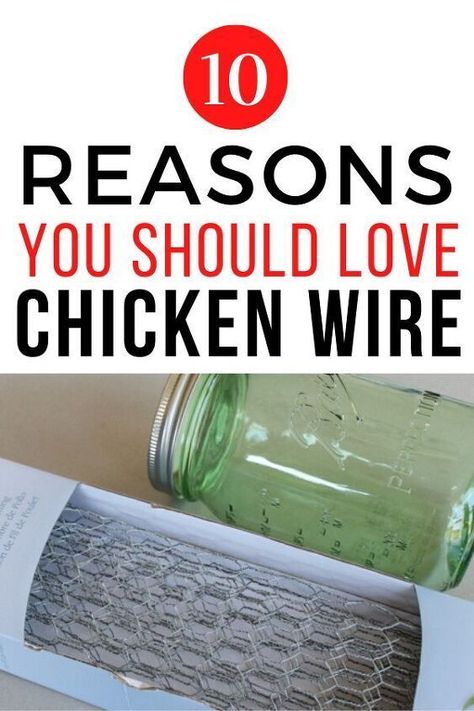 Chicken wire is cheap so versatile which is why we love these 10 creative ways you can use it for crafts garden art, jewelry holder, home decor ideas and use in cabinet upcycles for a farmhouse makeover. #diy #chickenwire #chickenwirecrafts Wire Craft Ideas, Chicken Wire Projects, Chicken Wire Diy, Chicken Wire Sculpture, Chicken Wire Art, Chicken Wire Crafts, Farmhouse Makeover, Small Space Inspiration, Chicken Wire Frame