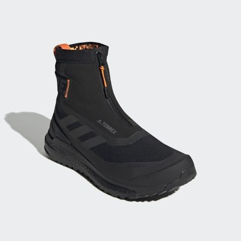 adidas Terrex Free Hiker COLD.RDY Hiking Boots - Black | adidas US On Hiking Boots, Adidas Terrex Free Hiker, Guys Grooming, Rugged Boots, Adidas Primeknit, Mens Hiking Boots, Style Sportif, Warm Shoes, Adidas Terrex