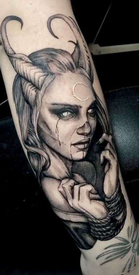 Every one of us has deep and dark fantasies you won’t share with the world. But a succubus tattoo is a great possibility to admit your inner world. Demonic Tattoos Female, Lucifer And Lilith Tattoo Design, Sucubus Tattoo Design, Demon Tattoo Female, Female Devil Tattoo, Demon Woman Tattoo, Demon Girl Tattoo, Demon Tattoo Designs, Demonic Tattoos