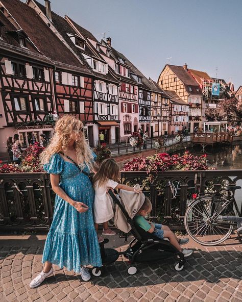 AMBER FILLERUP CLARK on Instagram: “Stopped over in Colmar, France for 24 hours 💗 this was one of the towns that inspired Beauty and the Beast! The whole town looks like a…” Colmar France, Amber Fillerup Clark, Amber Fillerup, Barefoot Blonde, Dream Family, Colmar, Baby Family, Day Tours, Maternity Fashion