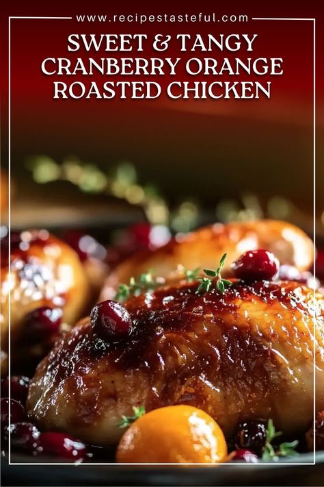 Cranberry Orange Roasted Chicken, Cranberry Roasted Chicken, Apple Cranberry Roasted Chicken, Orange Cranberry Chicken, Orange Roasted Chicken, Cranberry Chicken Crockpot, Cranberry Orange Chicken, Orange Glazed Chicken, Oven Roasted Chicken Thighs