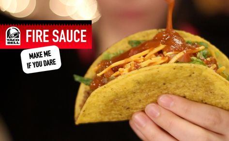 Taco Bell Fire Sauce Recipe, Fire Sauce Recipe, Diy Taco Bell, Taco Bell Fire Sauce, Taco Bell Menu, Fire Sauce, Food From Around The World, Taco Bell Recipes, Big Appetite