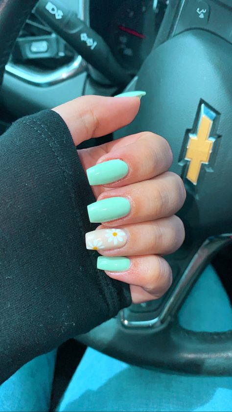 Nails 2022 Spring, Spring Nails 2022, Nails Acrylic Coffin, Mint Nails, Aqua Nails, Beachy Nails, Summer Gel Nails, Spring Acrylic Nails, Ombre Acrylic Nails