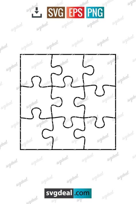 Jigsaw Puzzle 9 Svg Free Svg Files For Cricut Engraving, Puzzle Piece Svg Free, Puzzle Svg Free, Puzzle Piece Template, Free Jigsaw Puzzles, Puzzle Template, Make Your Own Puzzle, Free Puzzles, Wood Puzzles