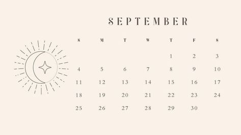 September Wallpaper, Calendar Widget, Calendar Background, Widget Aesthetic, Grid Wallpaper, October Calendar, Feminine Minimalist, September Calendar, Calendar Pictures