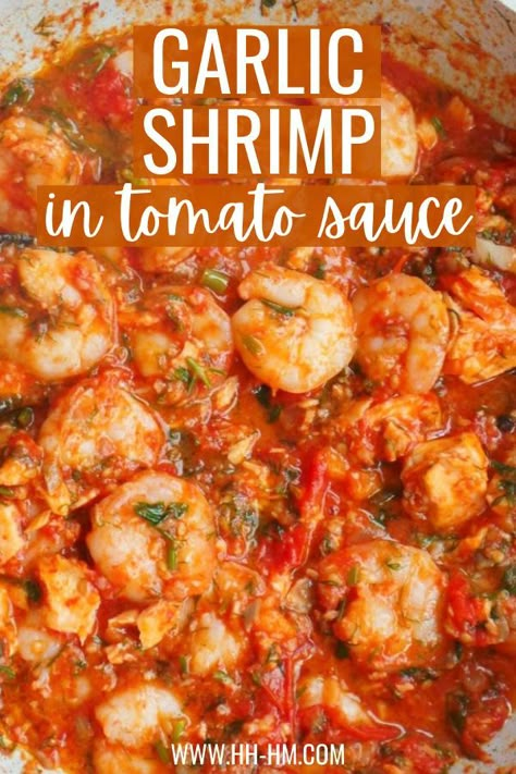 Garlic Tomato Shrimp, Shrimp And Tomato Sauce Recipes, Quick Shrimp Recipes Healthy, Baked Shrimp In Tomato Sauce, Shrimp Pasta With Tomato Sauce, Shrimp Recipes Tomato Sauce, Chicken And Shrimp Pasta Red Sauce, Shrimp Recipes With Tomatoes, Garlic Shrimp In Tomato Sauce