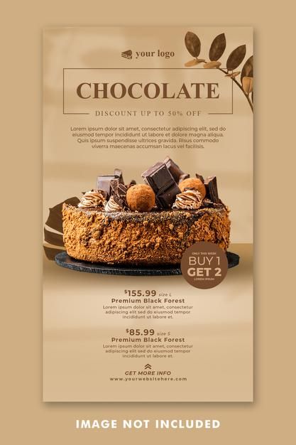 Chocolate cake social media instagram st... | Premium Psd #Freepik #psd Cake Poster Design Ideas, Cake Brochure, Menu Cake, Product Posters, Cake Poster, Restaurant Promotions, Instagram Stories Template, Fast Food Menu, Cake Banner