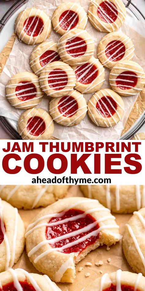 Jam Thumbprint Cookies Land O Lakes Thumbprint Cookies, Butter Cookie With Jam, Cookies Made With Jam, Melt In The Mouth Cookies, Homemade Thumbprint Cookies, Jelly Thumbprint Cookies Recipe, Shortbread Jam Bars, Thumbprint Cookies With Almond Extract, Easy Jam Cookies