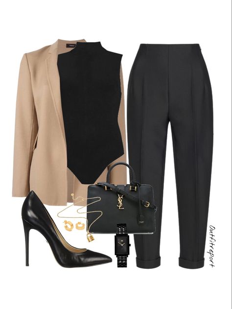 Ysl Outfits Women, Blazer And Jeans Outfit, Fashion Blazer Outfits, Heels Work Outfit, Professional Office Wear, Blazer And Jeans, Winter Blazer, Nude Outfits, Blazer Outfits Casual