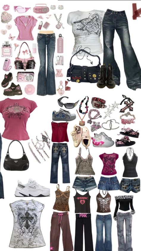 2000s Fashion Outfits For School, 2005 Outfits Aesthetic, Fashion Early 2000s, Y2k Inspo Outfits, Early 2000s Fits, Y2k Brands, 2000s Party Outfits, 2000s Fashion Magazine, 200s Outfits