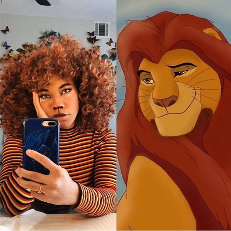 Black is Gold on Instagram: “Lion King cosplay by @kieraplease 😍🙌🏾 #blackisgold Tag a friend who should see this!👇👇 Don't forget to Follow us 👉🏿 @blackisgold.africa 👈🏿…” Curly Hair Characters Halloween, Kiera Please, Character Halloween Costumes, Hot Halloween Outfits, Disney Makeup, Nail It, Pelo Afro, Halloween Costume Outfits, Fantasias Halloween