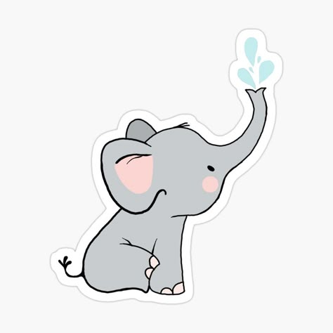 Elephant Stickers Printable, Cute Elephant Drawings, 1 Year Scrapbook, Elephant Diy, Baby Elephant Cartoon, Elephant Birthday Party, Baby Boy Hamper, Elephant Clipart, Elephant Cartoon