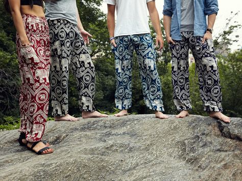 The Elephant Pants brings stylish comfort to everyday life. Declare victory for your legs #legvictory. **Kickstarted project** Elephant Pants Outfit, Thai Elephant, Thai Clothes, Elephant Pants, Boho Pants, Comfy Pants, Versatile Outfits, Sustainable Clothing, Ethical Fashion