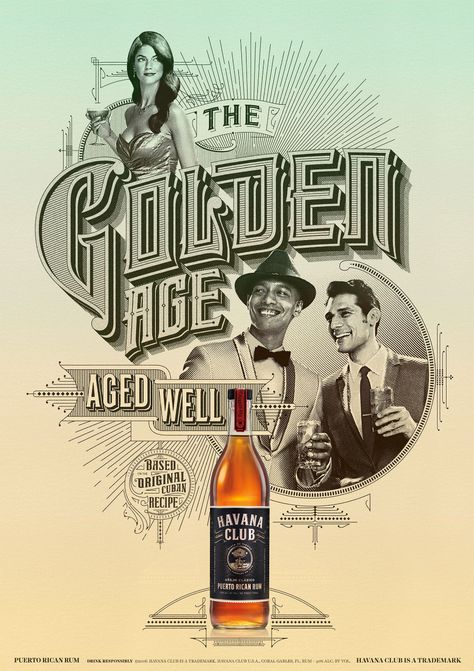 Bacardi - Havana Club's Premium Rum on Behance Vintage Alcohol Labels, Havana Club Rum, Puerto Rican Rum, Havana Club, Rum Recipes, Bacardi Rum, Rum Drinks, Cuban Recipes, Johnnie Walker