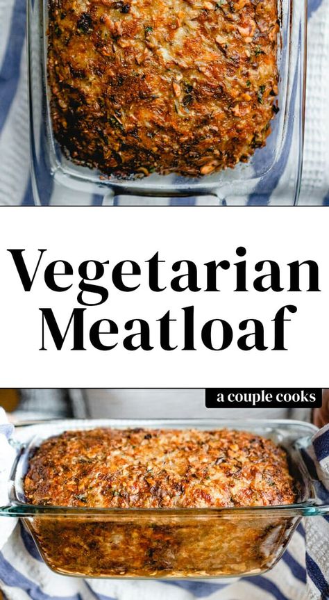 Best Vegetarian Meatloaf – A Couple Cooks Vegetarian Meatloaf, Vegetarian Main Dishes, Recipe Vegetarian, Favorite Dinner, Dinner Party Recipes, Meatloaf Recipe, Tasty Vegetarian Recipes, Vegetarian Dinners, No Meat