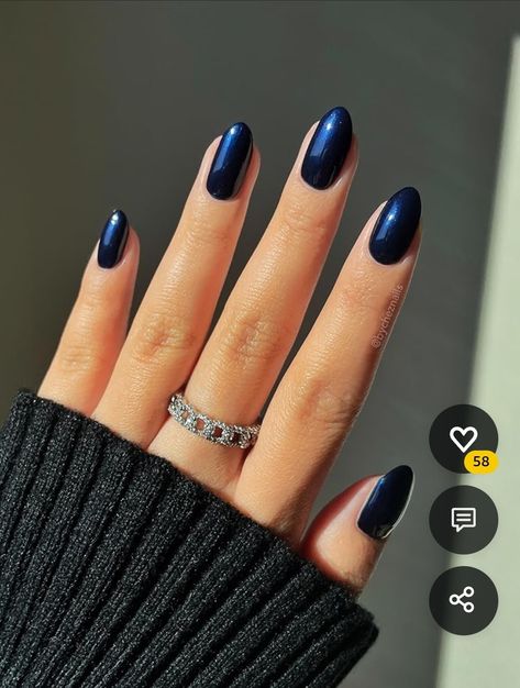 Dark Blue With Chrome Nails, Navy Nails Chrome, Chrome Navy Nails, Dark Blue Crome Nails, Dark Blue Chrome Nails Designs, Chrome Navy Blue Nails, Navy Blue Chrome Nails, Navy Chrome Nails, Dark Almond Nails