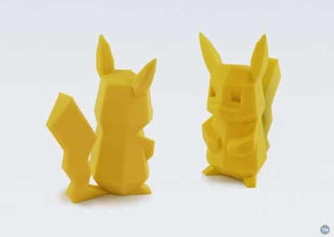 Low-Poly Pikachu von Augustin Flowalistik (Bildquelle: Youmagine/Augustin Flowalistik) 3d Pokemon, Desktop 3d Printer, 3d Printing Machine, First Pokemon, 3d Printer Designs, 3d Printing Service, Rapid Prototyping, 3d Modelle, 3d Printing Technology