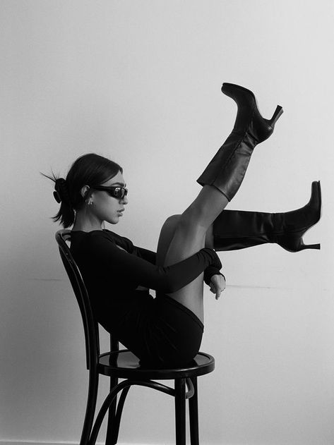 A Woman, Black And White, Boots, White, Instagram, Black