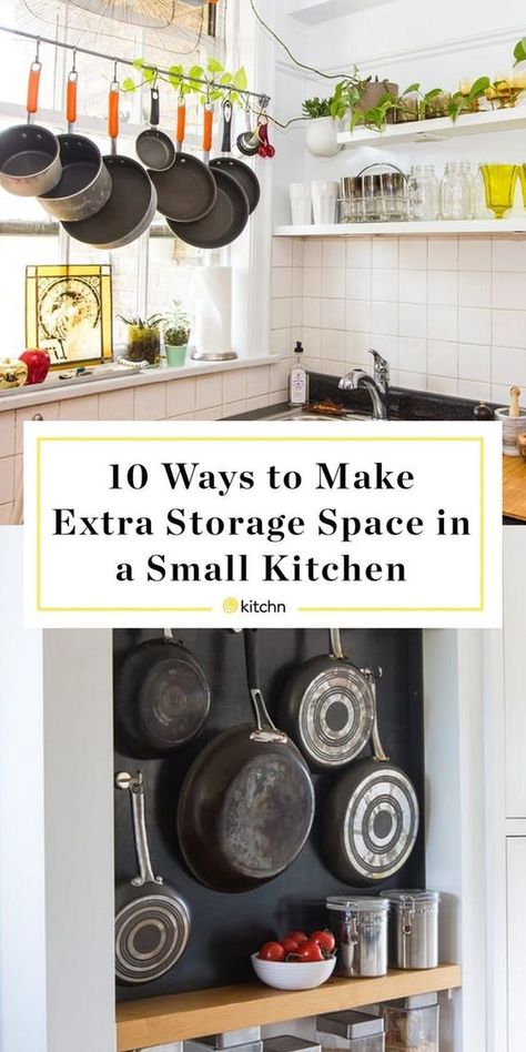 Organization Pots And Pans, Galley Kitchen Storage, Small Kitchen Cabinet Storage, Kitchen Cabinets Organization, Tiny Galley Kitchen, Small Galley Kitchen, Pan Storage, Pot Storage, Small Kitchen Organization