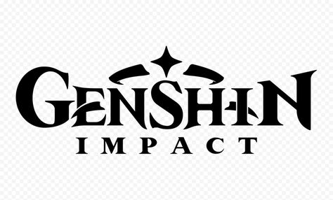 Genshin Impact Logo Png, Genshin App Icons, Genshin Impact Logo, Genshin Impact Animation, Impact Animation, Design Lockscreen, Genshin Impact Black, Games Logo, Original Background