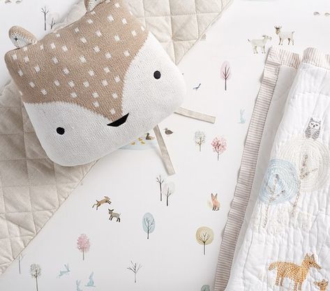 Woodland Baby Bedding, Woodland Creatures Nursery, Nursery Guest Room, Crib Liners, Baby Beds, Cool Bedding, Twin Nursery, Black Bed Linen, Baby Play Mats