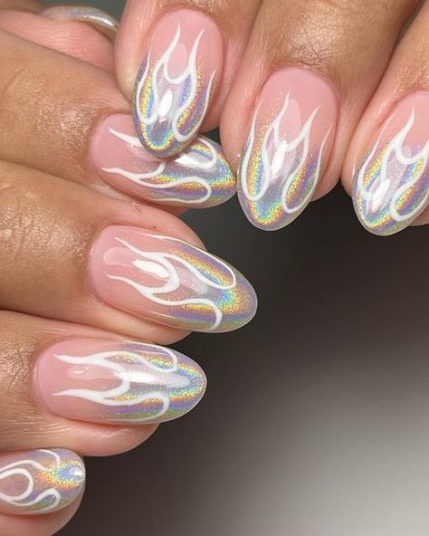 Luminary Nail Systems on Instagram: "Where do you find your nail art inspiration? Tell us in the comments!  @brisey.nailhouse 🙋‍♀️🩷  Embrace the journey of self-discovery and personal growth.  #chomenails #holonails #almondnails #flamenails #luminarynailsystems #luminarynails #luminary #luminarymani #multiflexgel #structuredmani  #structuredmanicure" Luminary Nails, Pink French Nails, Holo Nails, Mens Nails, Beauty Hacks Nails, Edgy Nails, Embrace The Journey, Cute Gel Nails, Nail Envy