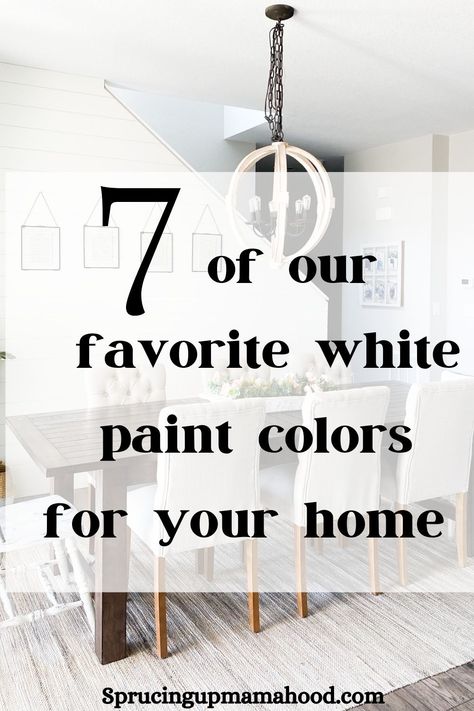 Discover our tips and tricks for selecting the perfect white paint color for our home! Painting House White Interior, White Living Room Walls Paint Colors, White Painted Walls Living Room, Different White Paint Colors, White Wall Colors, White Living Room Paint, White Living Room Colors, White Paint Colors For Walls, Perfect White Paint