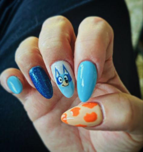 Bluey Cartoon, Cartoon Nail Designs, Nails Kids, Disney Inspired Nails, Kids Nail Designs, Instagram Username Ideas, Nails Cute, Cute Gel Nails, Nails For Kids