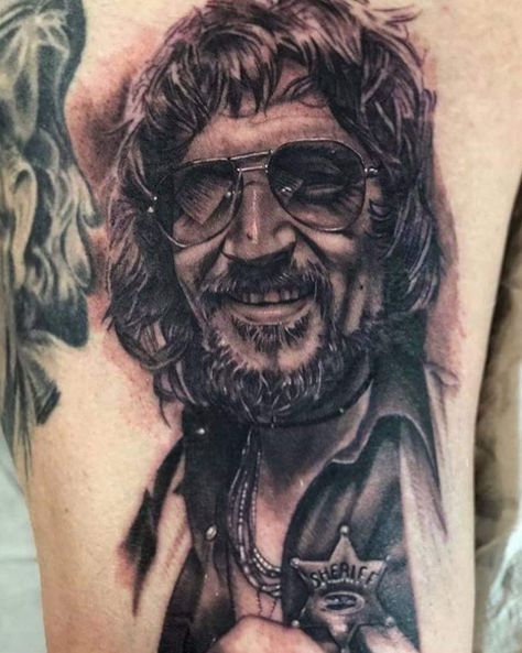 Waylon Tattoo, Waylon Jennings Tattoo, Country Tattoo, Country Tattoos, Waylon Jennings, Outlaw Country, Ink Ideas, I Tattoo, Skull Tattoo