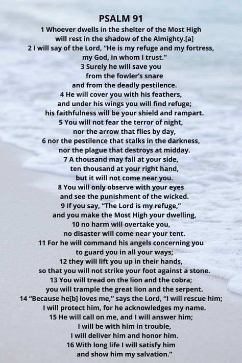 Inspiration Prayers, Psalm 91 Prayer, Psalms 91, Healing Scriptures, Psalm 91, Prayer Verses, Names Of God, Morning Prayers, Spiritual Inspiration