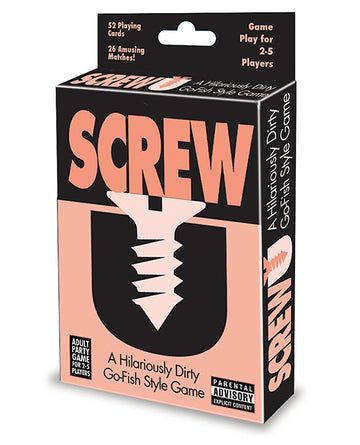 Screw U is a fun go-fish-style card game. Avoid getting screwed- match all your pairs first! Includes 53 cards, 26 matches, and one instruction card. Valentines Day Giveaway, Card Games For Adults, Games Party Ideas, Adult Game Night, Gifts For Bf, Fun Drinking Games, Party Card Games, House Games, Party Hardy