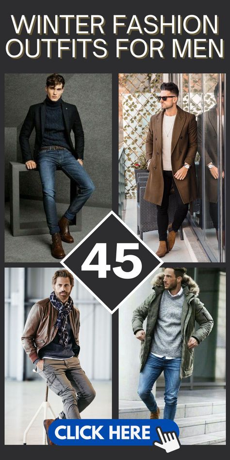 Stay warm and stylish with these 45 perfect winter fashion outfits for men. From cozy layers to fashionable accessories, find the ideal winter wardrobe. #WinterFashion #MensWinterOutfits #WinterStyle #ColdWeatherFashion #MensFashion2024 Man Outfit Casual Winter, Men’s Fashion Casual Winter, Mens Christmas Picture Outfit, Cabin Outfit Winter Men, Winter Work Outfit For Men, Mens Layered Winter Outfits, Men’s Winter Dress Casual, Men’s Winter Formal Fashion, Men Fashion 2024 Winter